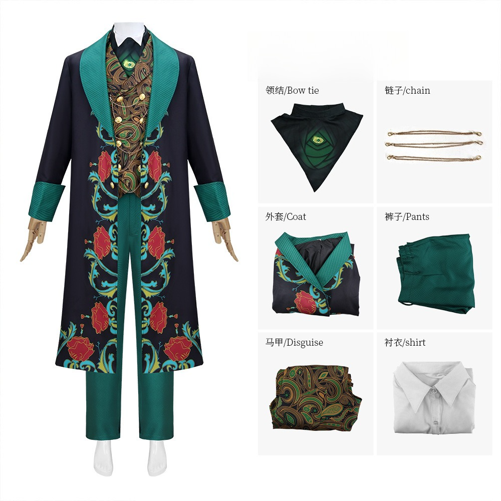 Wicked: For Good Madame Morrible Dark Green Long Dress Cosplay Outfit for Wizard of Oz Fans - Halloweez