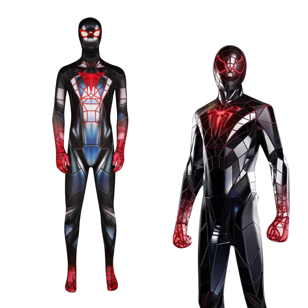Spider-Man Bodysuit Cosplay Costume Parallel Universe Iron Spider Jumpsuit for Halloween - Halloweez