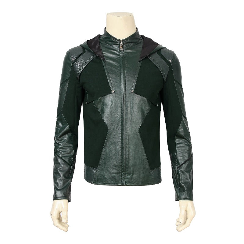 Costume de cosplay de la saison 8 d'Oliver Queen - Costume final de Green Arrow pour Halloween