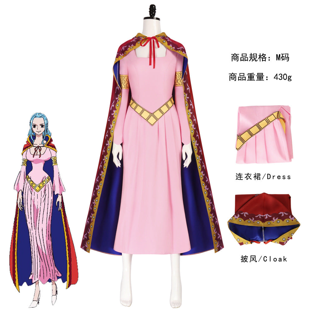 One Piece Princess Vivi Cosplay Costume - Anime Cosplay Outfit for Women, Complete Set for Conventions and Roleplay