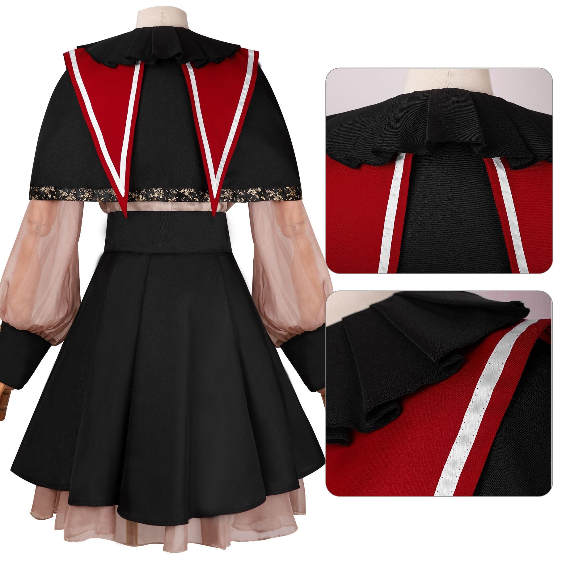 BanG Dream! Ave Mujica 2D Anime Wakaba Mutsumi Cosplay Costume for Women - Halloweez