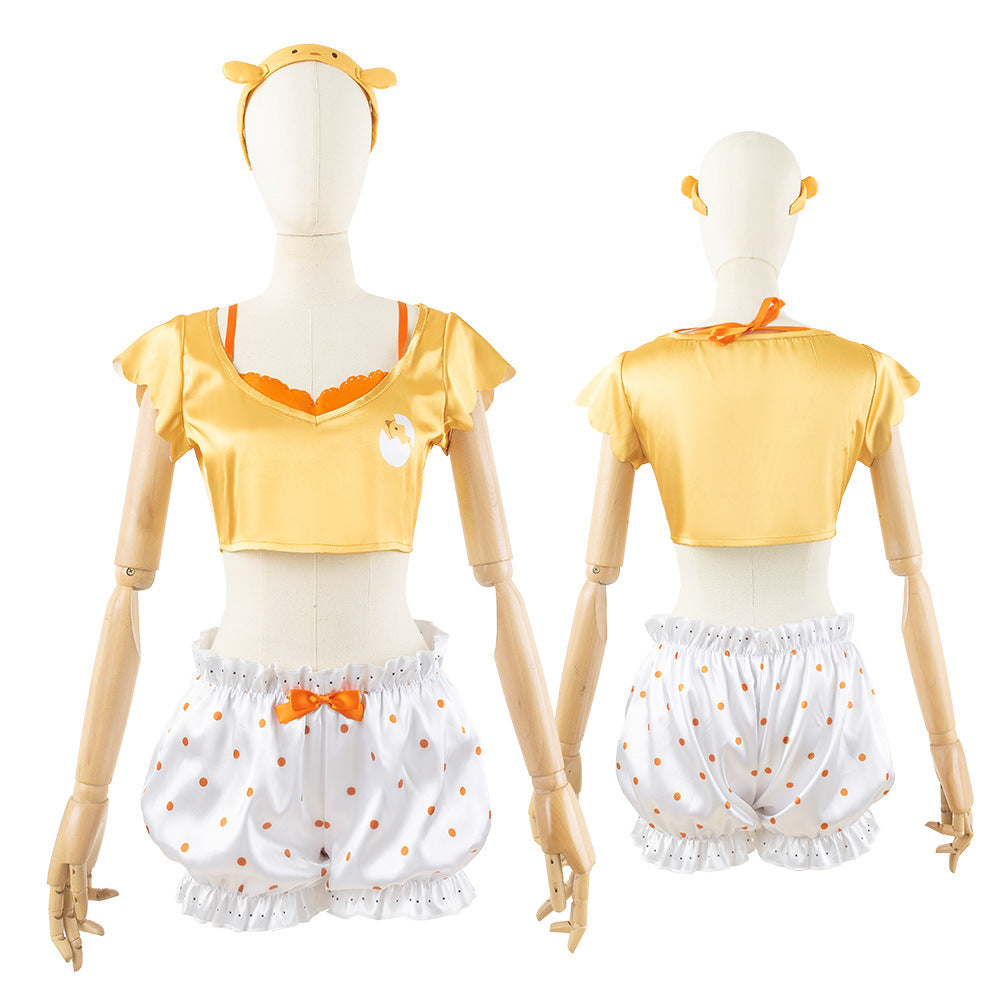 Virtual Idol VTuber Anchor 486 Subaru Homewear Anime Cosplay Costume Set - Halloweez