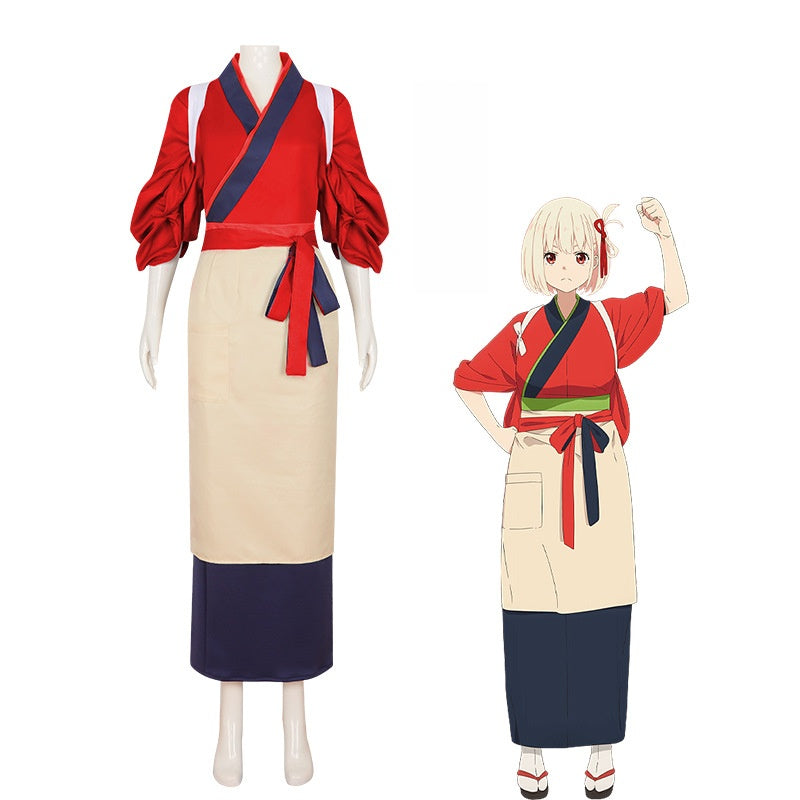 Lycoris Recoil Cosplay Costume Chisato Nishikigi Takina Inoue Japanese Yukata Cos - Halloweez