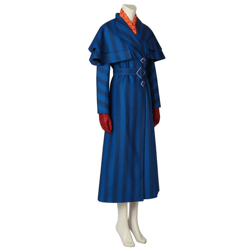 Halloweez Mary Poppins Returns Navy Blue Cosplay Costume for Adults