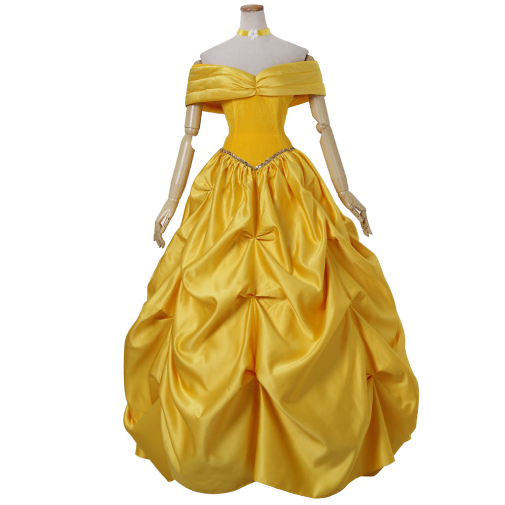 Costume de cosplay Belle pour Halloween | Robe de princesse Disney enchanteresse pour Halloween et cosplay