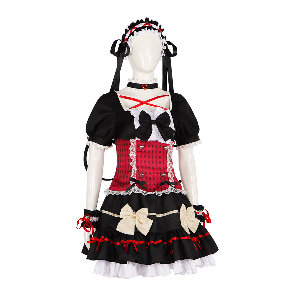 Horror Game Death Mansion Cosplay Costume Lolita Dress Maid Outfit Halloween Party Costume