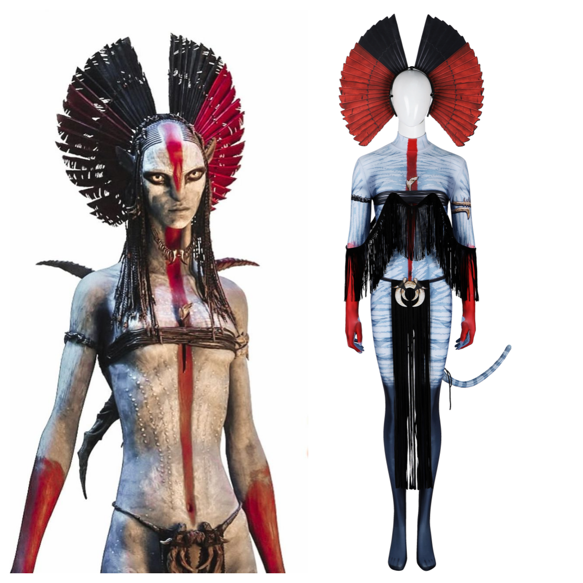 Avatar: Fire and Ash Varang Outfit - Full Bodysuit of the Ash Clan Chieftain