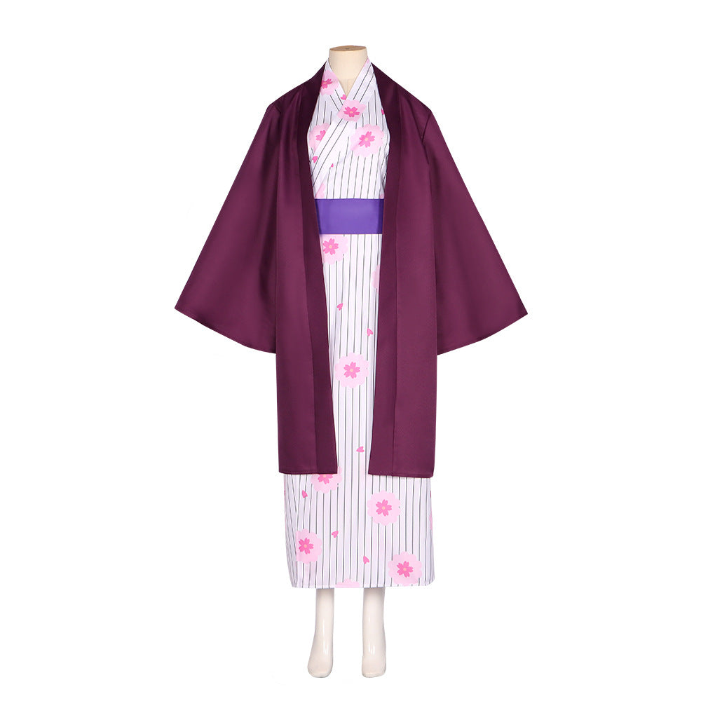 Demon Slayer Cosplay Costume - Tanjiro Kamado & Mitsuri Kanroji Swordsmith Village Arc Bathrobe - Halloweez