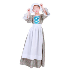 Halloweez Kids Pioneer Prairie Colonial Maid Costume