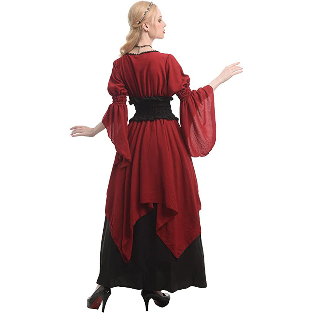Medieval Renaissance Victorian Pirate Witch Dress - Authentic Cosplay Costume - Halloweez