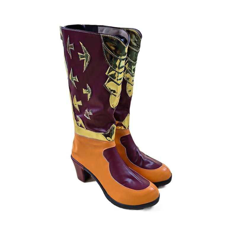 Golden Arknights 2D Cosplay Skadi the Corrupting Heart Sublimation Skin Cos Shoes 2D - Halloweez