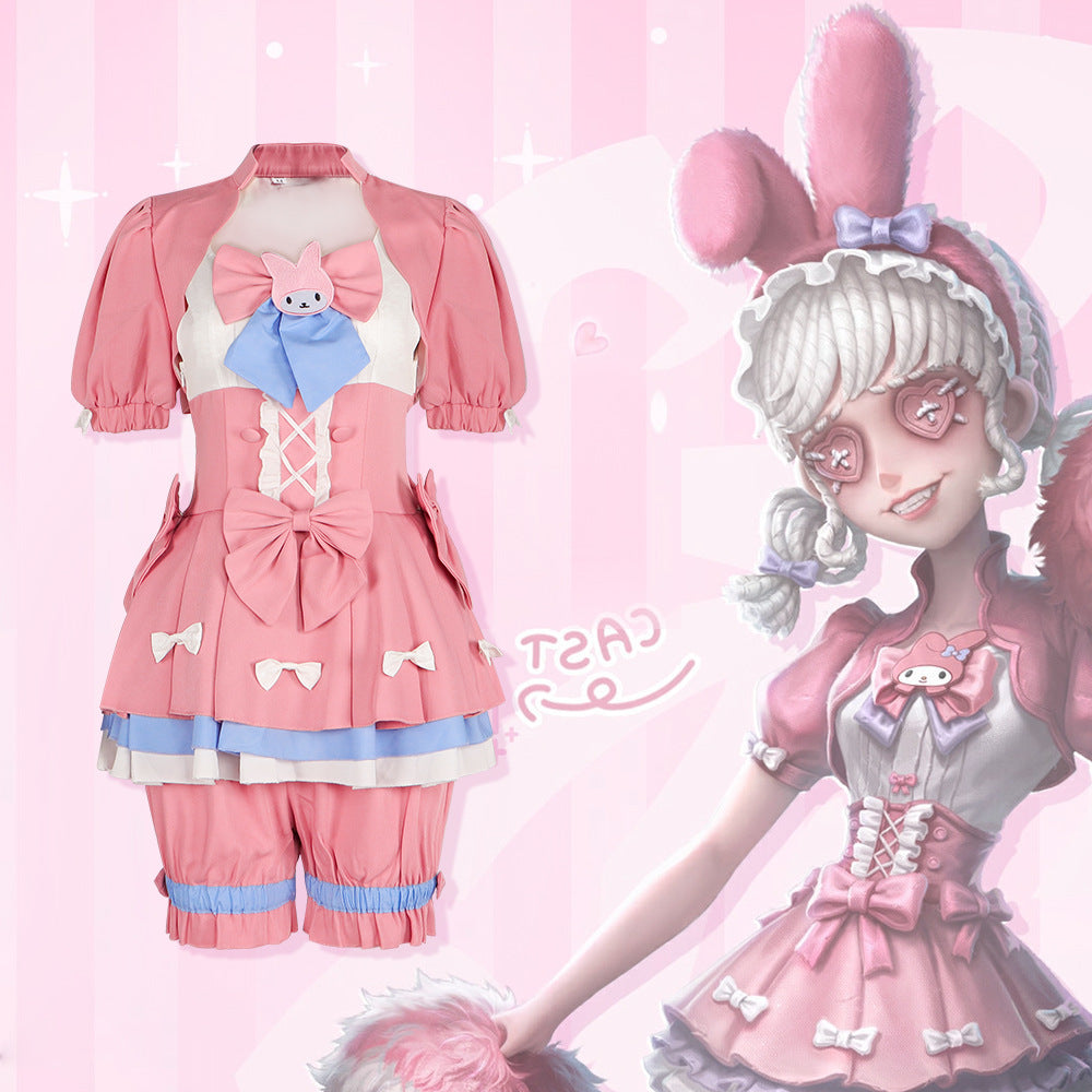 Identity V Cosplay Costume Collaboration Sanrio Cheerleader Kuromi Game Role-Playing Outfit