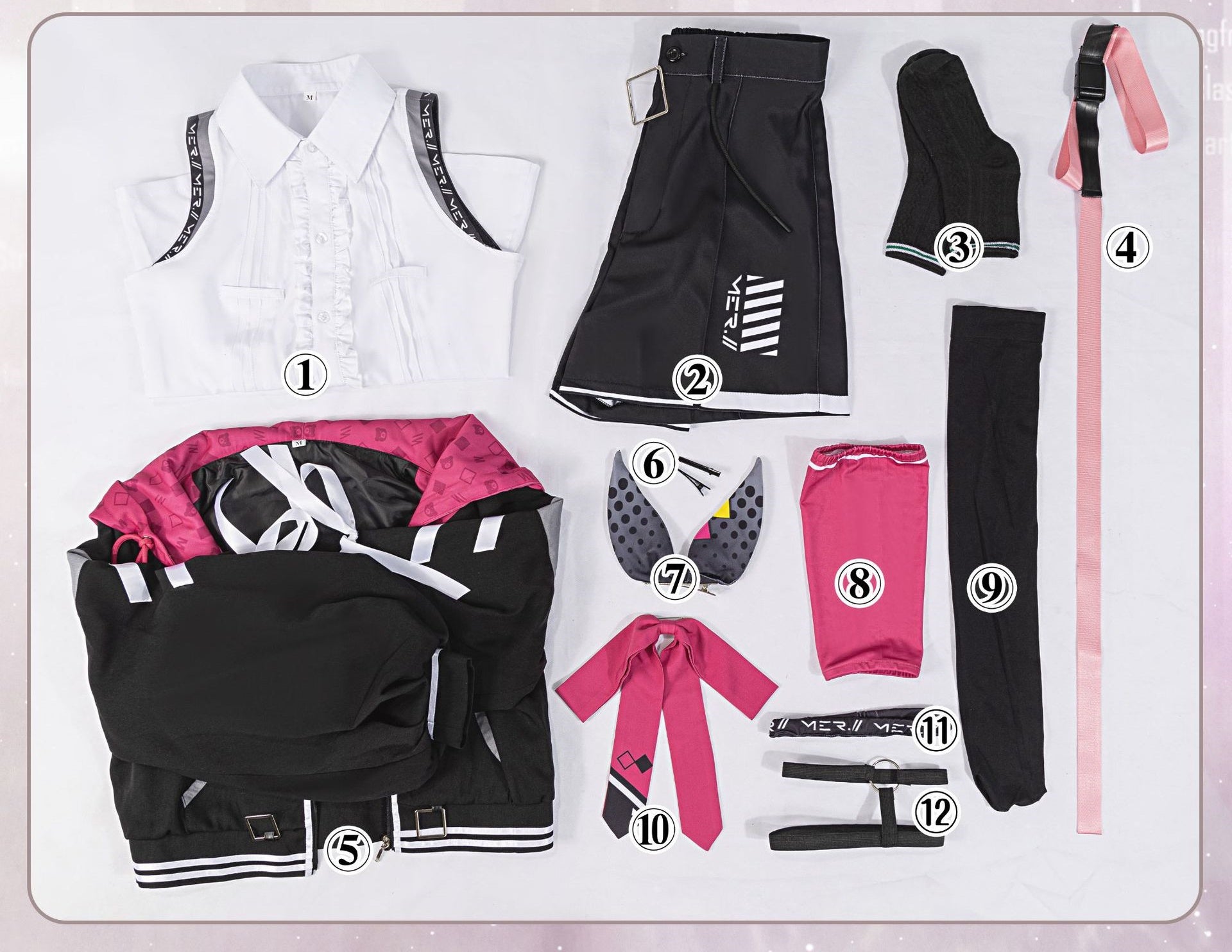 VTuber Rainbow Society Kurumochi Mero 2D Cosplay Anime Game Costume - Halloweez