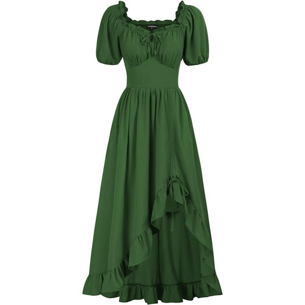 Medieval New Retro Irregular Dress Renaissance Stage Costume Women's Dress