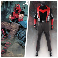 DC Red Hood Jason Todd Superhero Cosplay Costume for Halloween