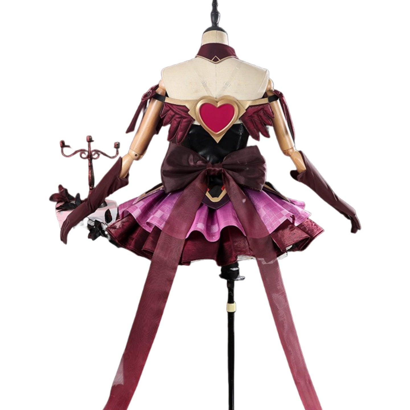 Overwatch Juno Mythic Skin Cosplay Costume - Black Red Magical Girl Dress