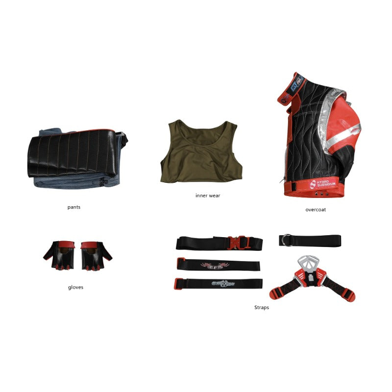 Halloweez Palmer Punk Cosplay Costume - Complete Set with Shirt, Pants, Coat, Belts, Boots