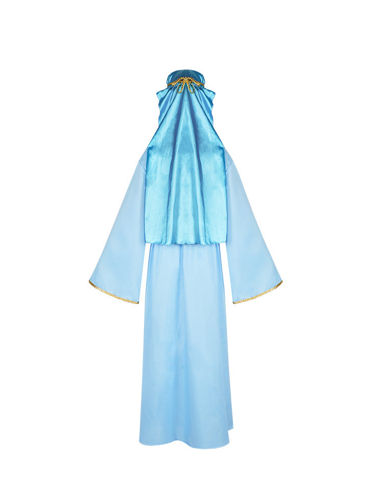 Halloween Arabic Costume Adult Men Women Cos Middle East Dubai Elder Long Robe Shepherd Clothing