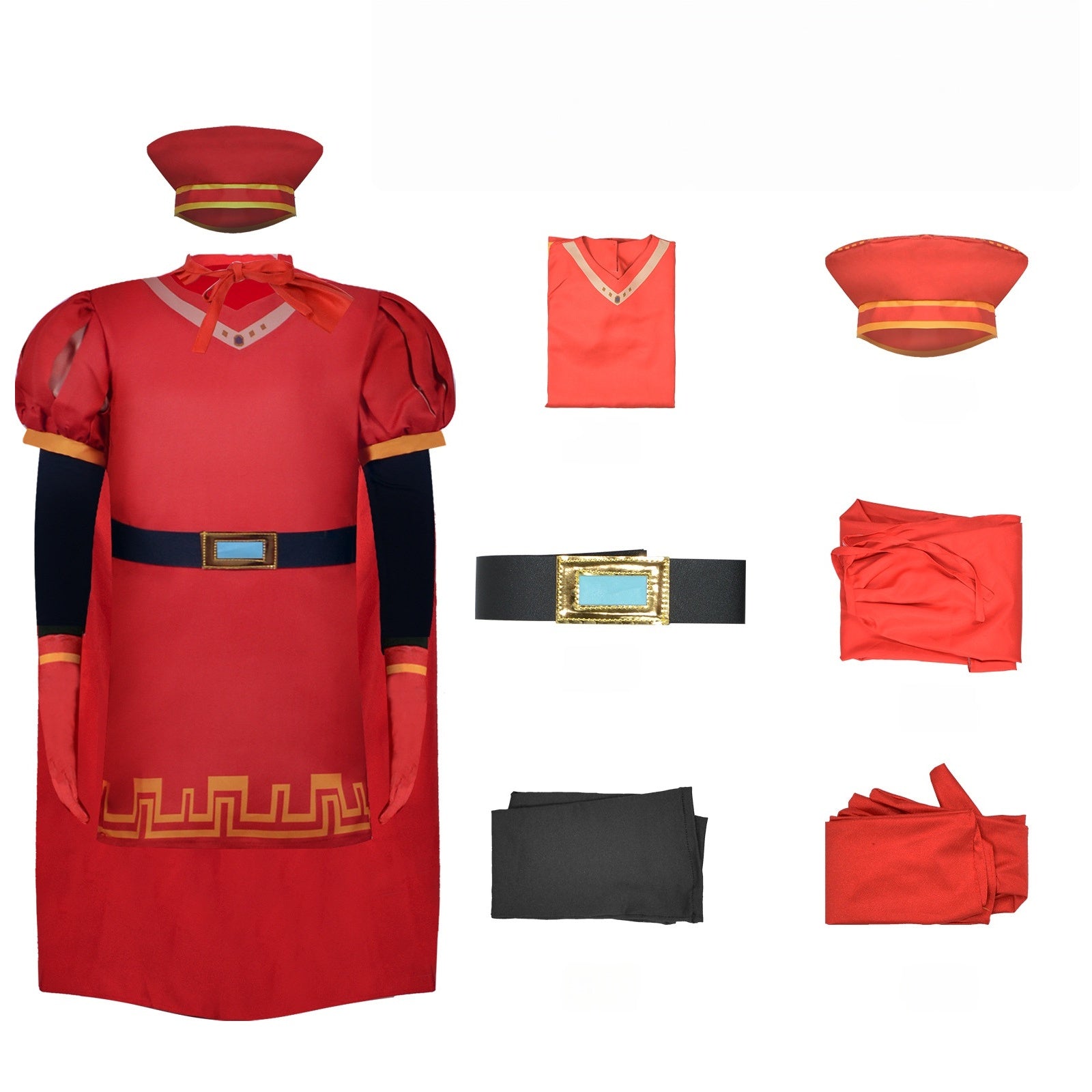 Halloween Role Play Shrek 4D Lord Maximus Farquaad Cosplay Costume for Movie Fans - Halloweez