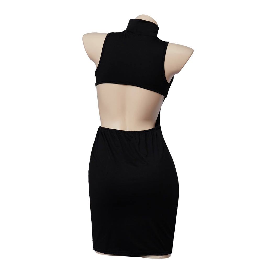 Official Euphoria Maddy Perez Black Cut Out Bodycon Dress Cosplay Costume