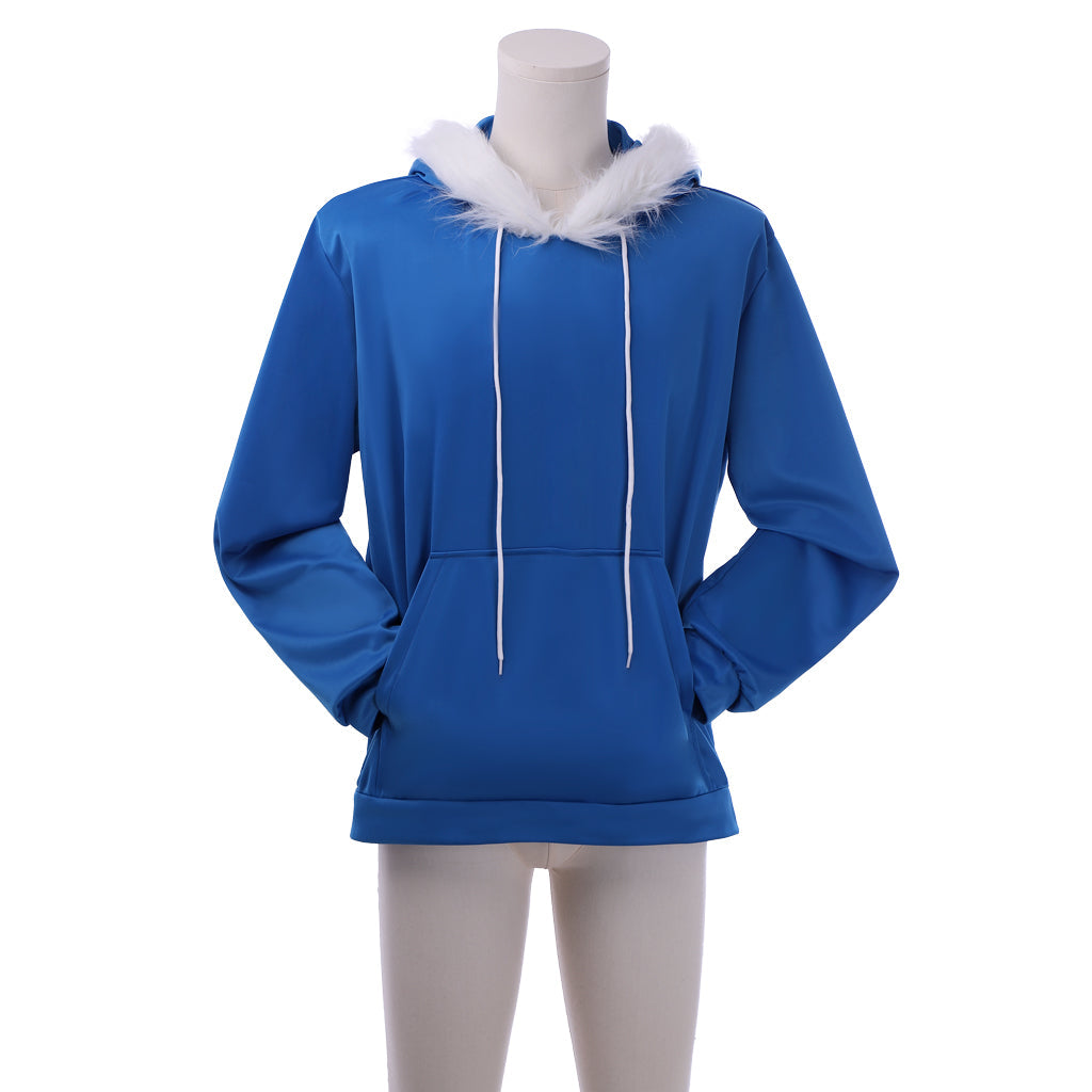 Halloweez Undertale Sans Cosplay Costume for Men – Premium Blue Hoodie Game Outfit