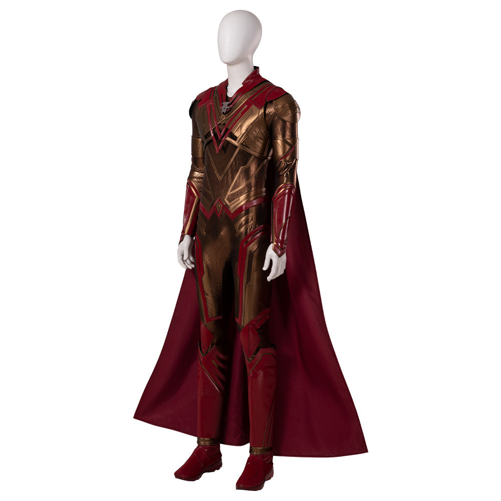 Halloweez Adam Warlock Cosplay Outfit - Detailed Jumpsuit with Red Everak Armor for Men