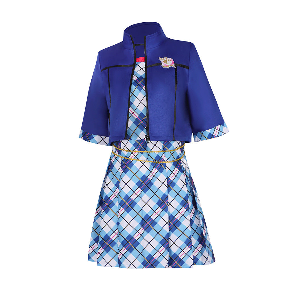 Princess Charm School Ella Cosplay Costume - Uniform Halloween Stage Outfit - Halloweez