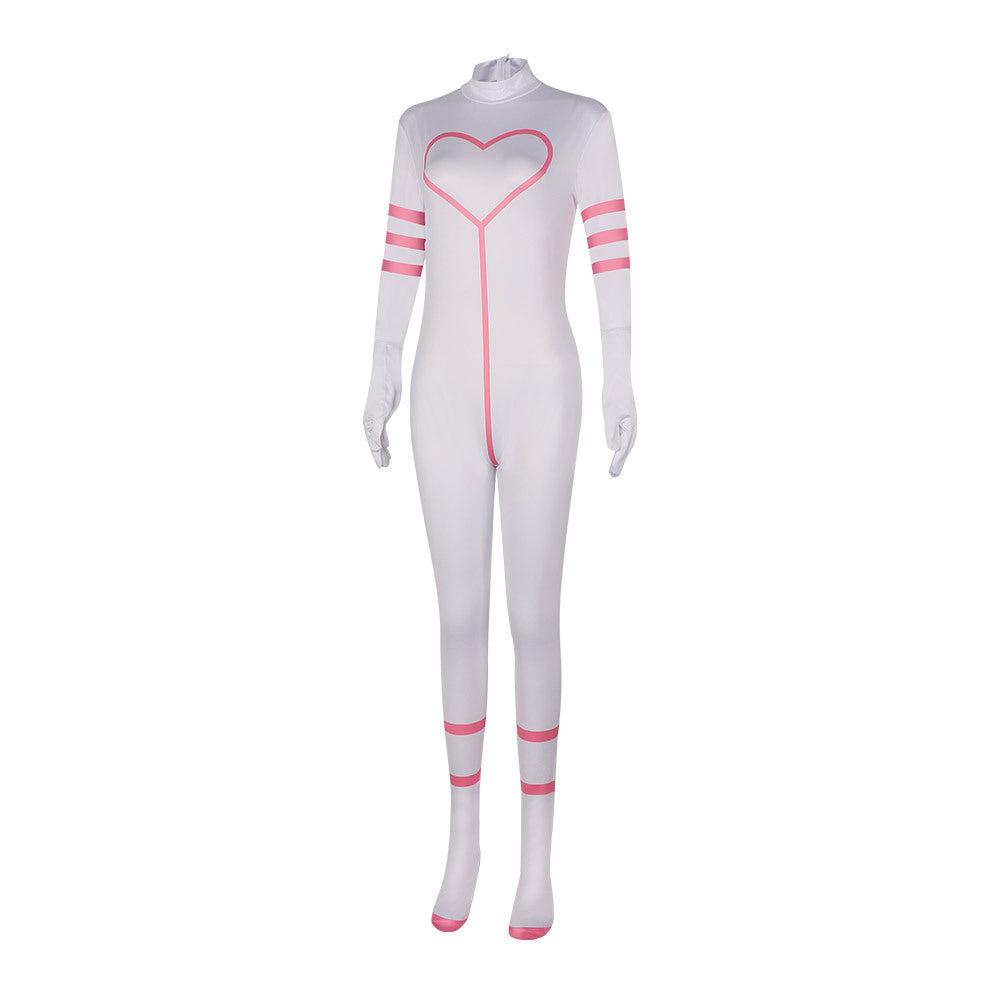 Hell's Hotel Angel Dust Cosplay Jumpsuit Halloween Costume - Hazbin Hotel Anime Outfit - Halloweez