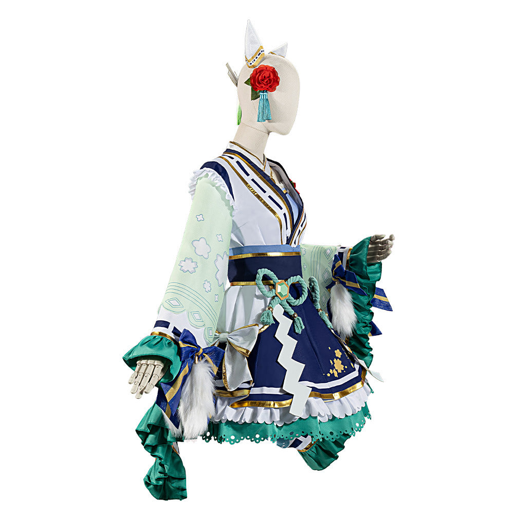 Uma Musume: New Year Satono Diamond 2D Cosplay Anime Game Costume Women's Kimono Set - Halloweez