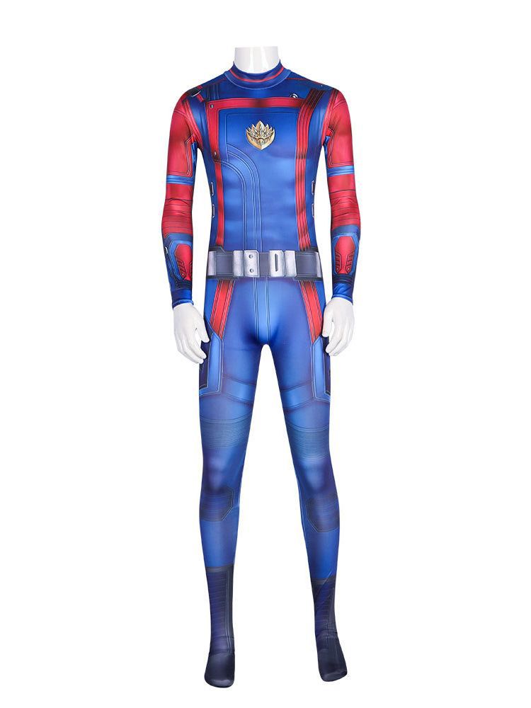 2023 New Marvel Guardians of the Galaxy 3 Cosplay Star Lord Jumpsuit Halloween Performance Costume - Halloweez