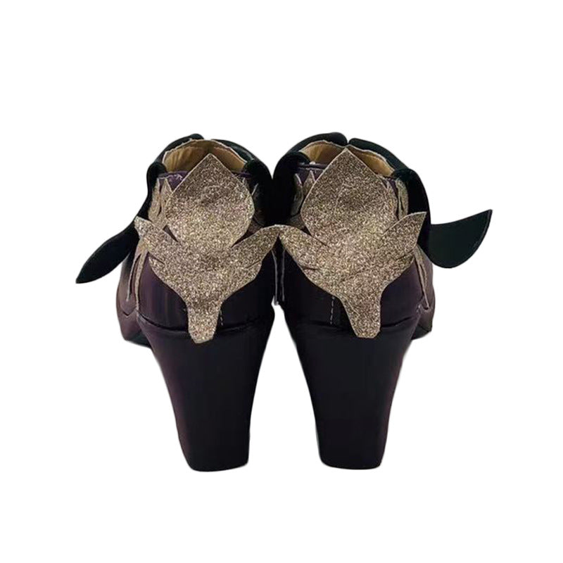 Genshin Impact Keqing Cosplay Shoes - Anime Exhibition Performance Shoes Custom Design - Halloweez
