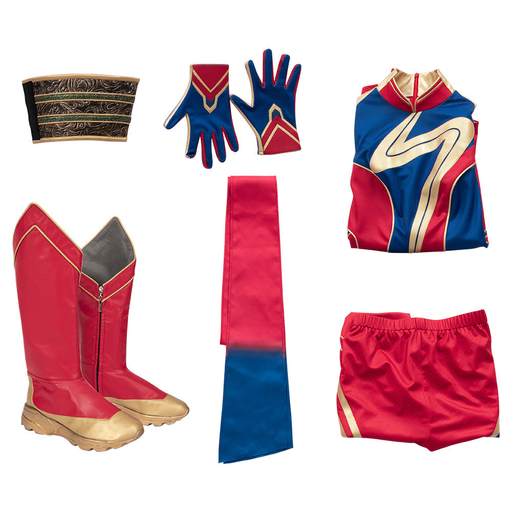 Halloweez Ms. Marvel Kamala Khan Cosplay Outfit Inspired by Captain Marvel 2