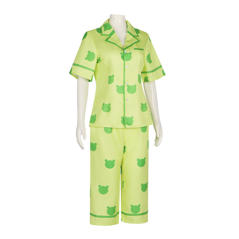 Misaka Mikoto Gekota Pajama Set - Summer Breathable Cosplay Costume - Halloweez