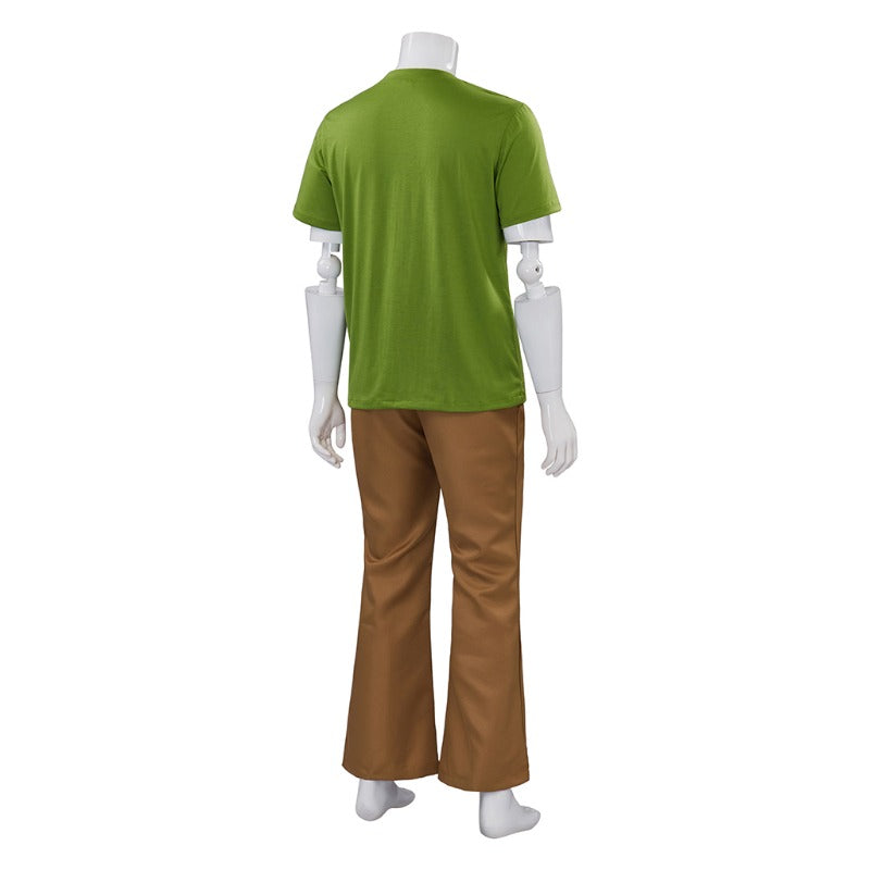 Disfraz de Halloween de pelo verde peludo para hombre: traje de cosplay de Halloween de primera calidad con camisa y pantalones