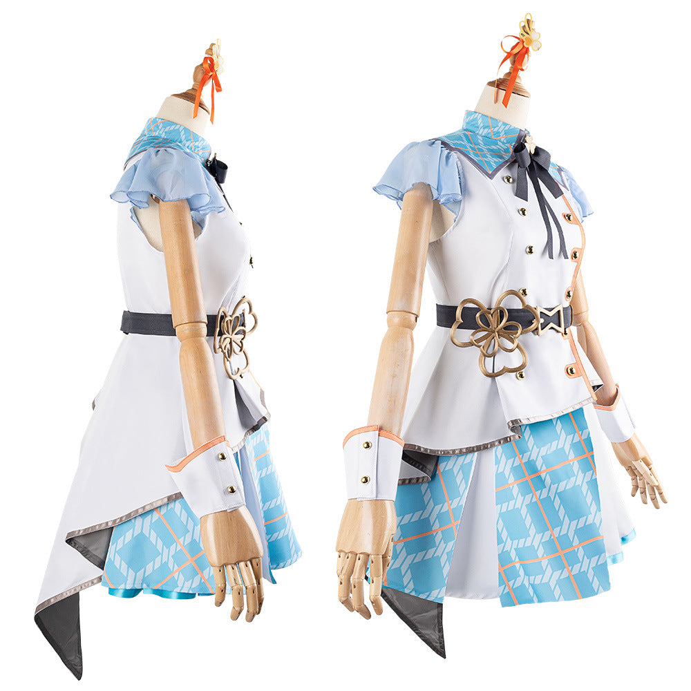 World Project Hanairo More More Jump Cosplay Costume Anime Dress Set - Halloweez