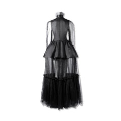 Wednesday Season 2 Inspired Wednesday Addams Black Elegant Evening Gown Dress