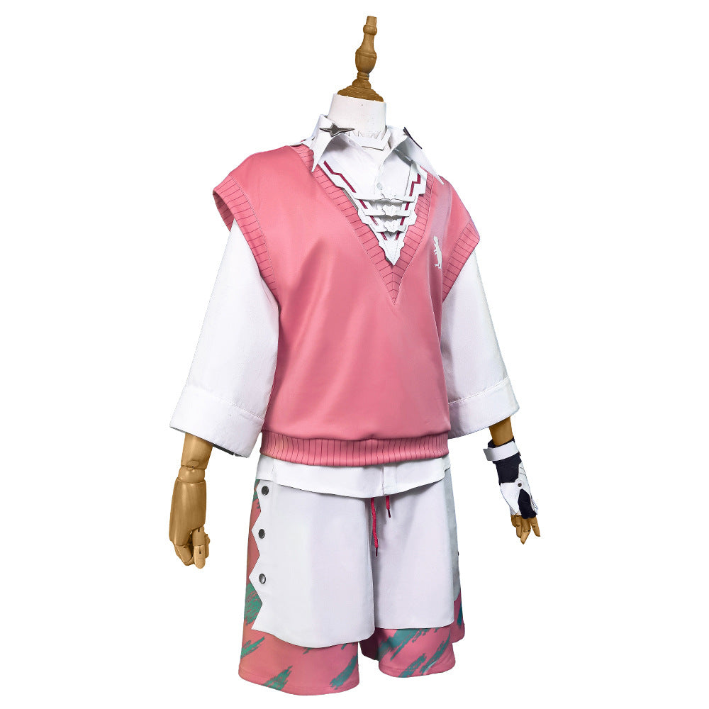 Vtuber Nijisanji Hero Group Akagi Fumi Pre-transformation Cosplay Costume - Halloweez