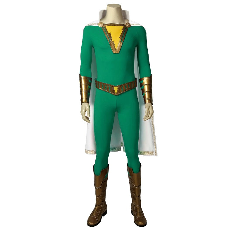 Halloweez Shazam Green Version Cosplay Costume – Premium Superhero Attire for Enthusiasts