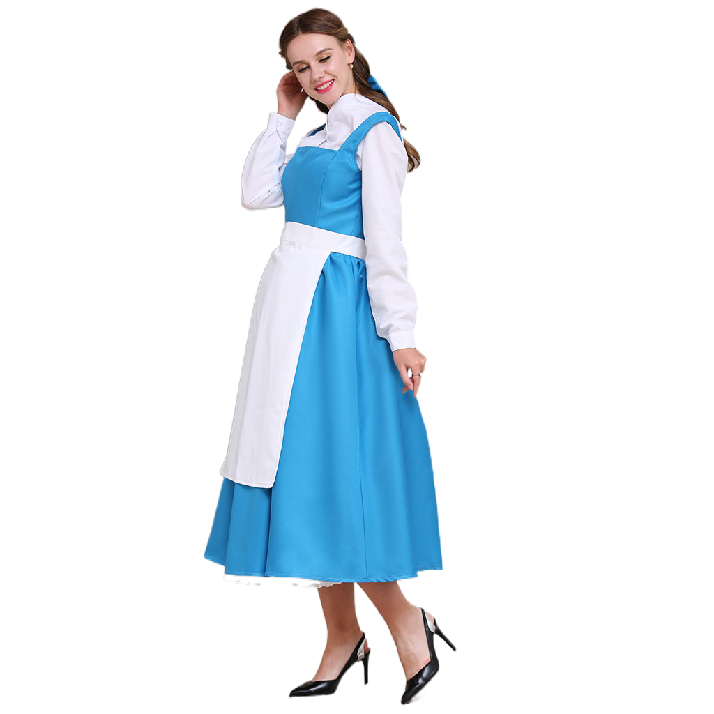 Costume de cosplay Belle pour Halloween | Robe de princesse Disney enchanteresse pour Halloween et cosplay