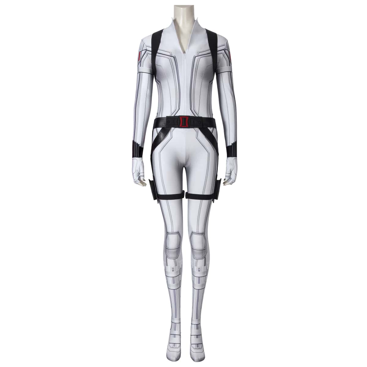 Black Widow Natasha White Suit Cosplay Costume, Custom High-end for Halloween & Comic Con - Halloweez
