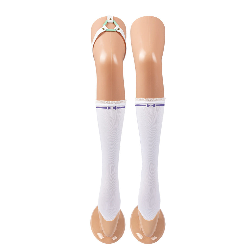 VTuber Host Hakui Koyori White Anime Cosplay Game Girl Plaid Skirt - Halloweez