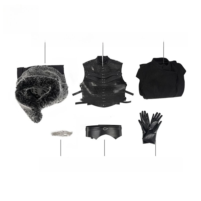 Game of Thrones Season 8 Sansa Stark Cosplay Full Set Outfit, A Song of Ice and Fire Same Style Medieval Costume for Women - Halloweez