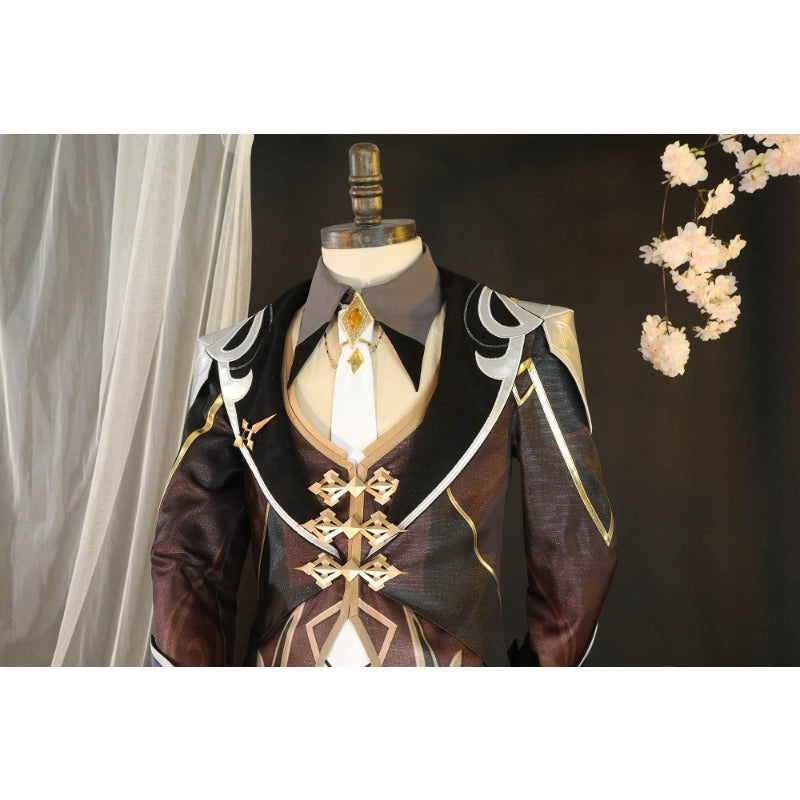 Costume de cosplay Zhongli d'Halloween - Ensemble complet de jeu de rôle d'anime pour le carnaval d'Halloween