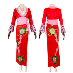 One Piece Boa Hancock Cosplay Costume with Cape Anime Cosplay Full Set - Halloweez