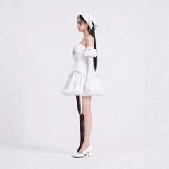 Alien Stage Sua Cosplay, Custom White Dress for Halloween & Comic Con Roleplay
