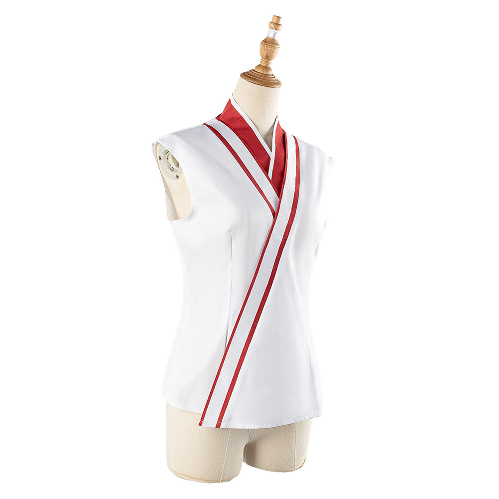 VTuber Nakiri Ayame Shrine Maiden Cosplay Costume Anime Outfit for Streamers - Halloweez