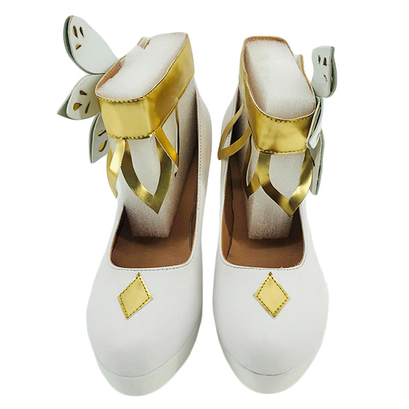 Honor of Kings Little Qiao White Wedding Cosplay Shoes for Game Lovers - Halloweez