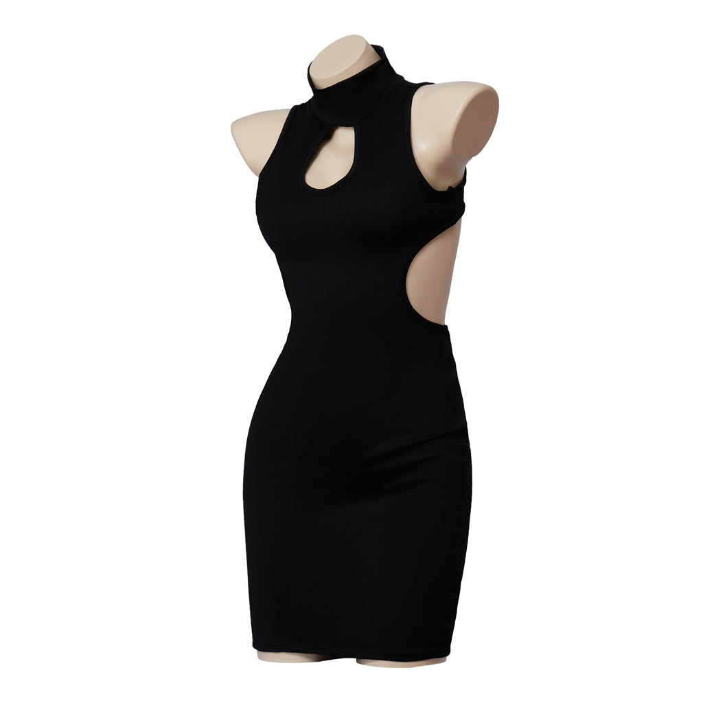 Official Euphoria Maddy Perez Black Cut Out Bodycon Dress Cosplay Costume
