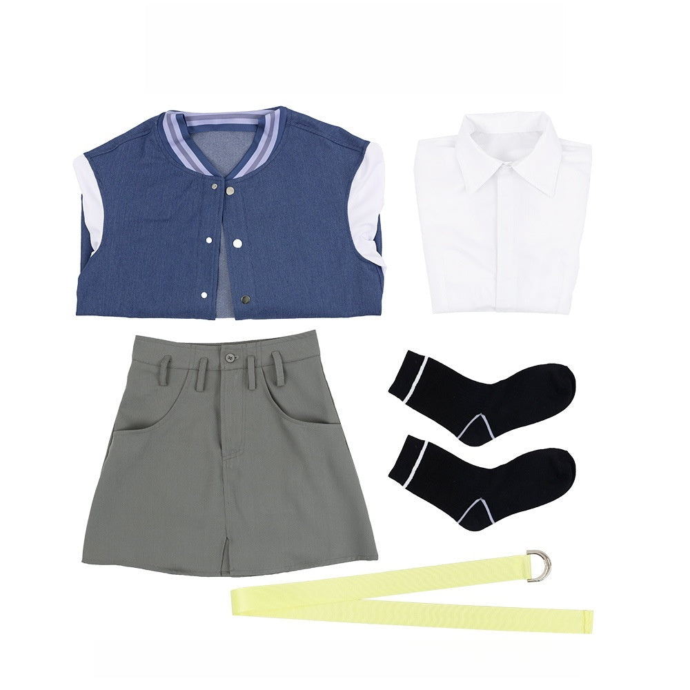 MyGO!!!! Cosplay Costume BanG Dream! Takamatsu Tomori Anime Girls Cowboy Baseball Suit Skirt - Halloweez