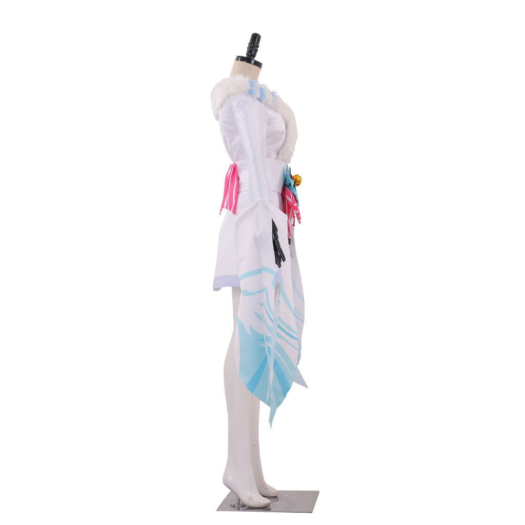 Halloweez Spirit Blossom Ahri Super Transform Cosplay Costume Adult Custom-Made White Suit Dress - Halloweez